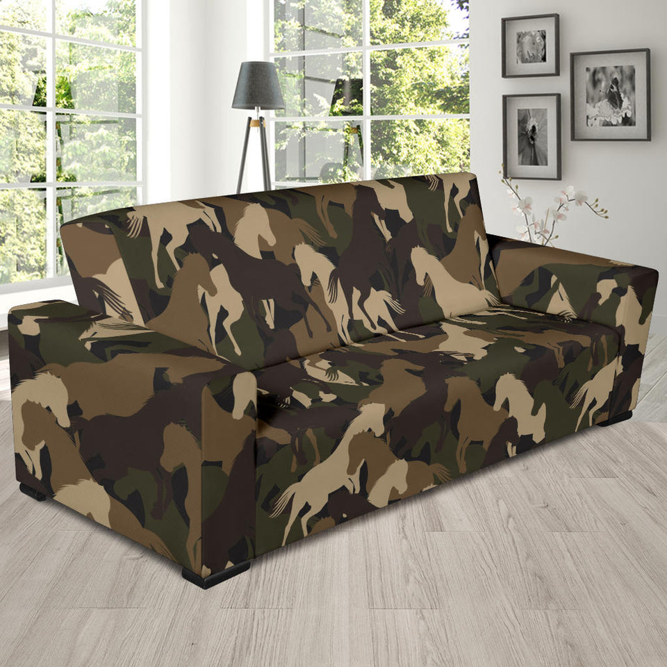 Horse Camo Camouflage Pattern Sofa Slipcover