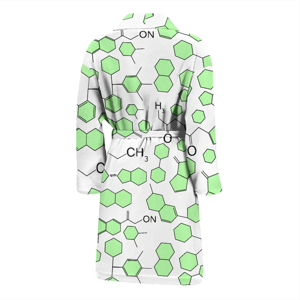 Chemistry Periodic Table Pattern Print Design 03 Men's Bathrobe