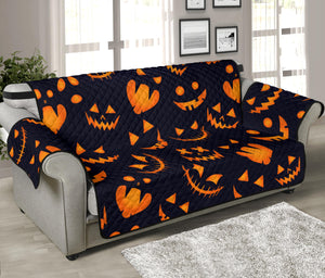 Halloween pattern Pumpkin background Sofa Cover Protector