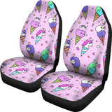 Cute Ice Cream Cone Animal Pattern Universal Fit Car Seat Covers