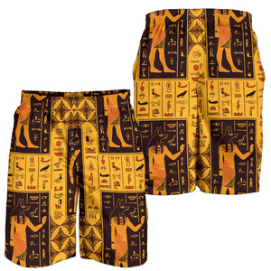 Egypt Hieroglyphics Pattern Print Design 05 Men Shorts