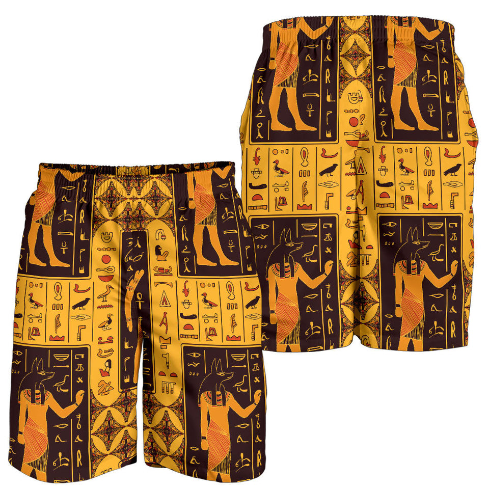 Egypt Hieroglyphics Pattern Print Design 05 Men Shorts