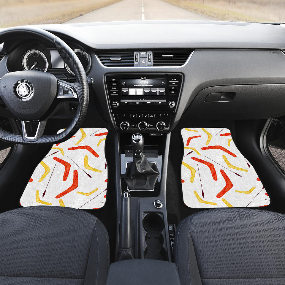Waterclor Boomerang Australian Aboriginal Ornament Front And Back Car Mats