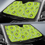 Slices Of Lime Design Pattern Car Sun Shade