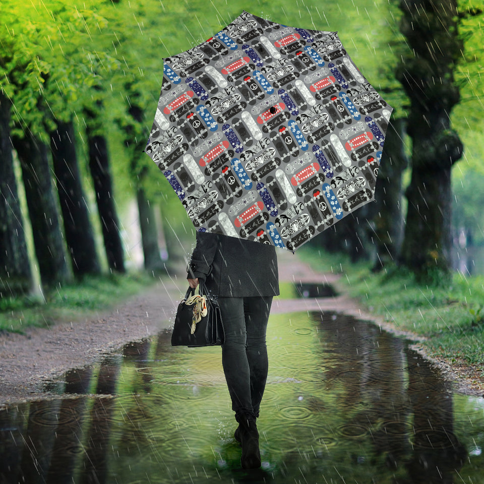 Skate Board Pattern Print Design 04 Umbrella