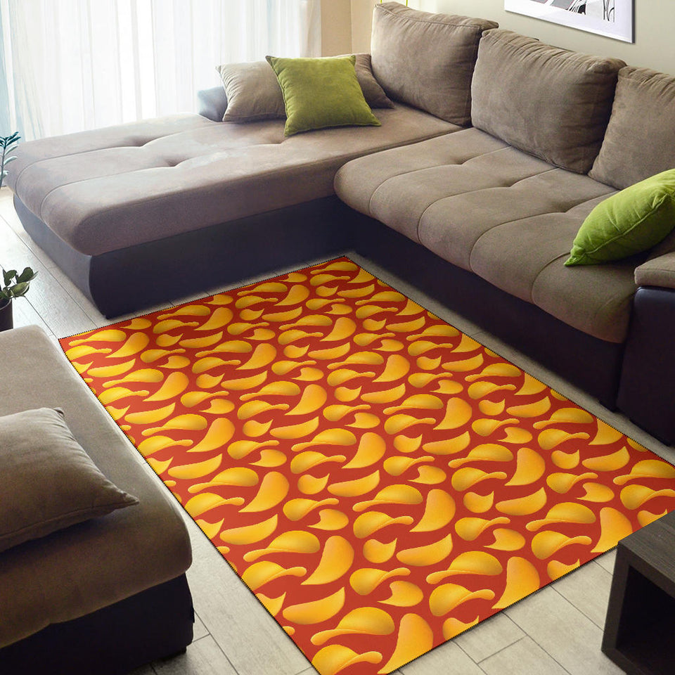 Potato Chips Pattern Print Design 05 Area Rug