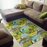 Hand Drawn Windmill Pattern Area Rug