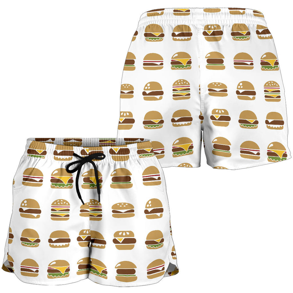 Hamburger Pattern Print Design 02 Women Shorts