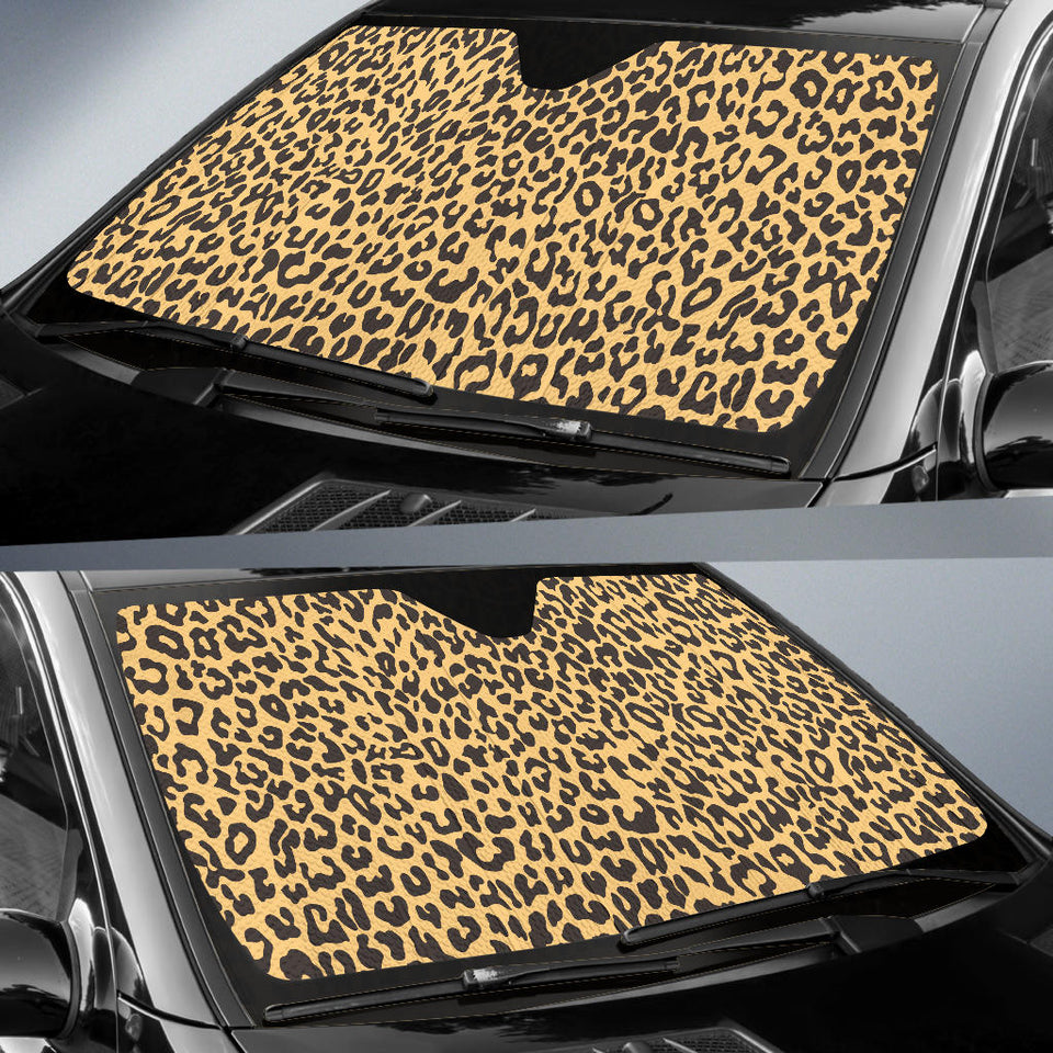 Leopard Skin Print Car Sun Shade