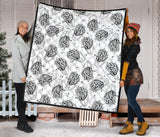 Hand Drawn French Fries Pattern Premium Quilt