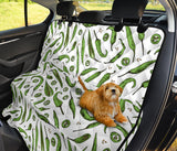Hand Drawn Sketch Style Green Chili Peppers Pattern Dog Car Seat Covers