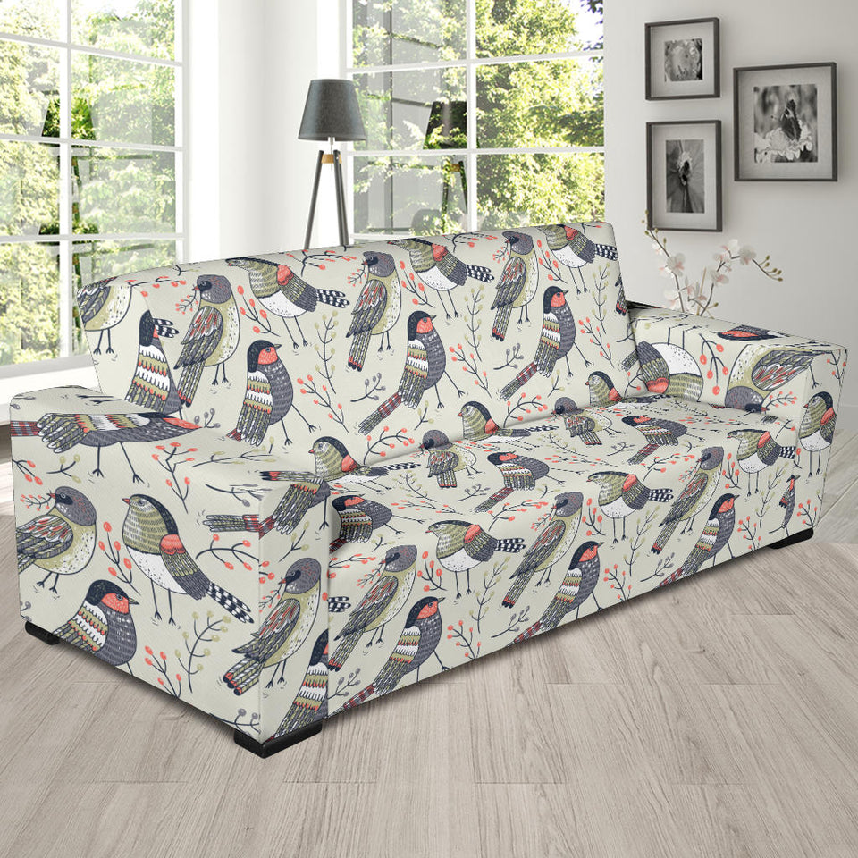 Pigeon Pattern Print Design 04  Sofa Slipcover