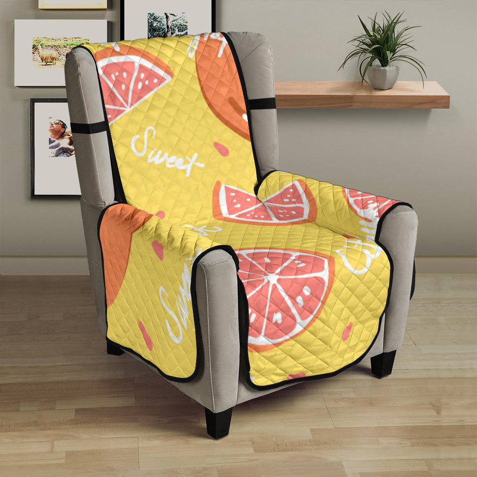 Grapefruit yellow background Chair Cover Protector