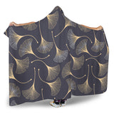 Gold Ginkgo Leaves Hooded Blanket