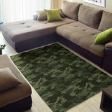 Digital Green Camo Camouflage Pattern Area Rug