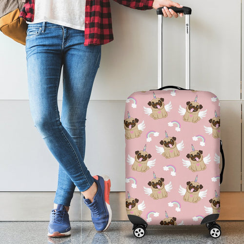 Cute Unicorn Pug Pattern Cabin Suitcases Luggages