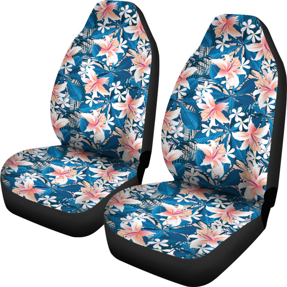 Hibiscus Pattern Print Design 02 Universal Fit Car Seat Covers