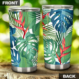 Heliconia Palm And Monstera  Leaves Pattern Tumbler