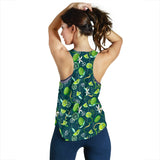 Lime ice flower pattern Women Racerback Tank Top