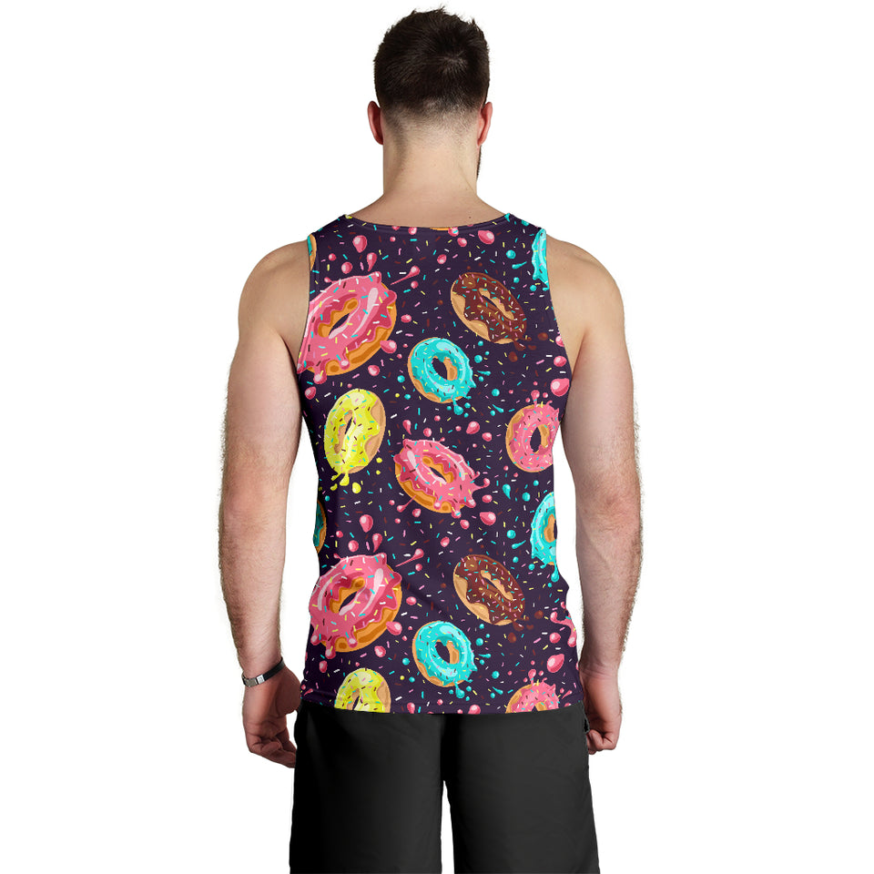 Colorful donut glaze pattern Men Tank Top