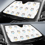 Cute Siberian Husky Pattern Car Sun Shade