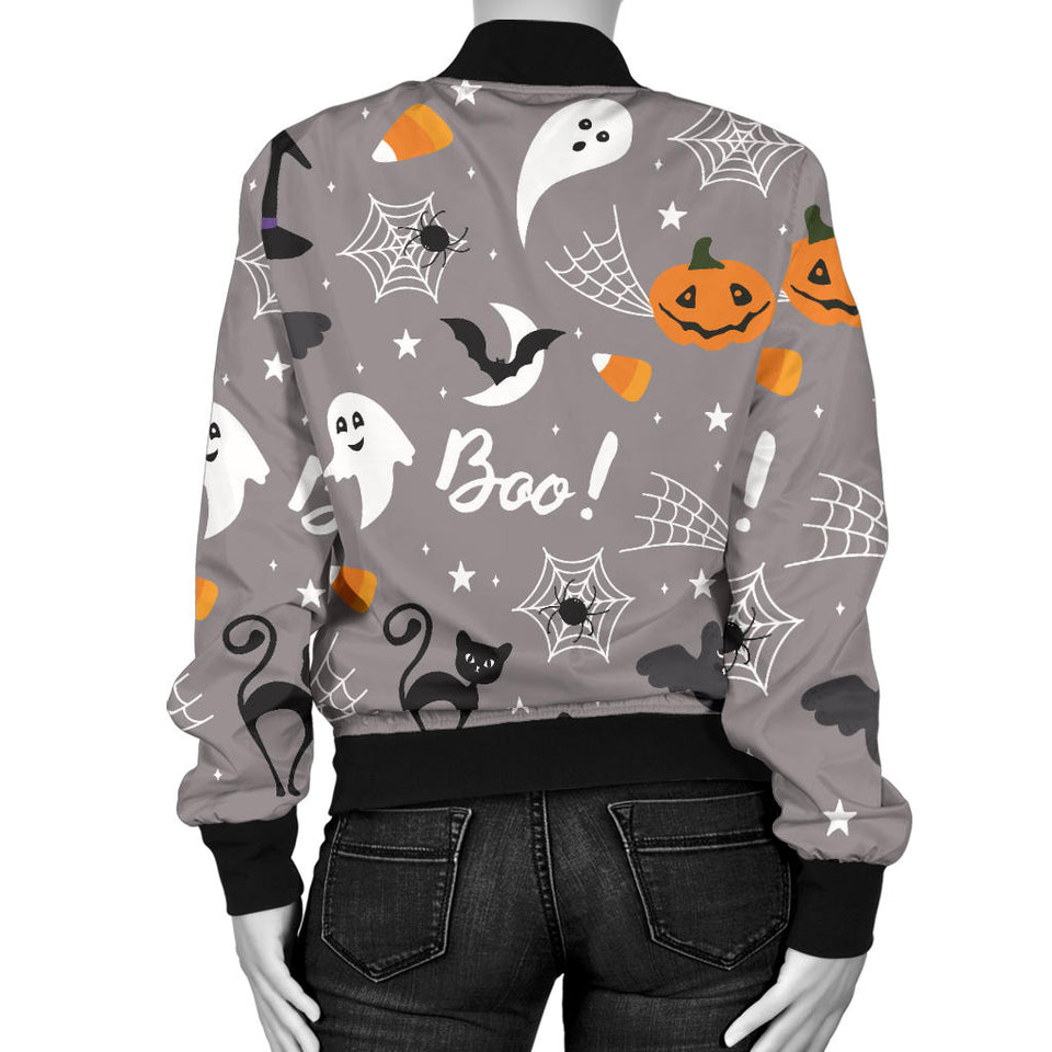 Halloween Design Pattern Women'S Bomber Jacket