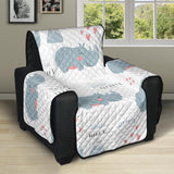 cute rhino heart pattern Recliner Cover Protector