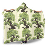 Bonsai Pattern Hooded Blanket