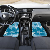 Starfish Blue Blackground Front And Back Car Mats