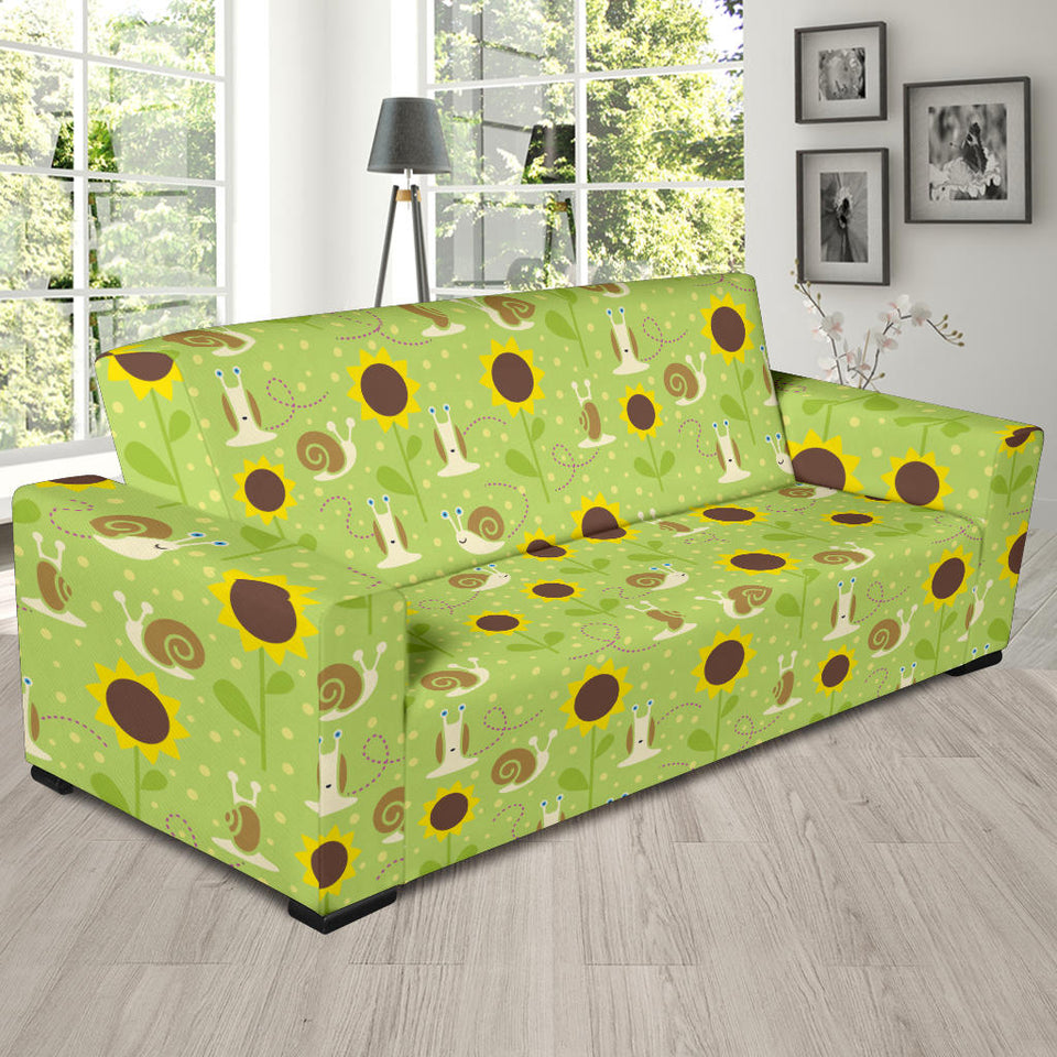 Snail Pattern Print Design 01  Sofa Slipcover