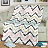 Zigzag  Chevron Paint Pattern Premium Blanket