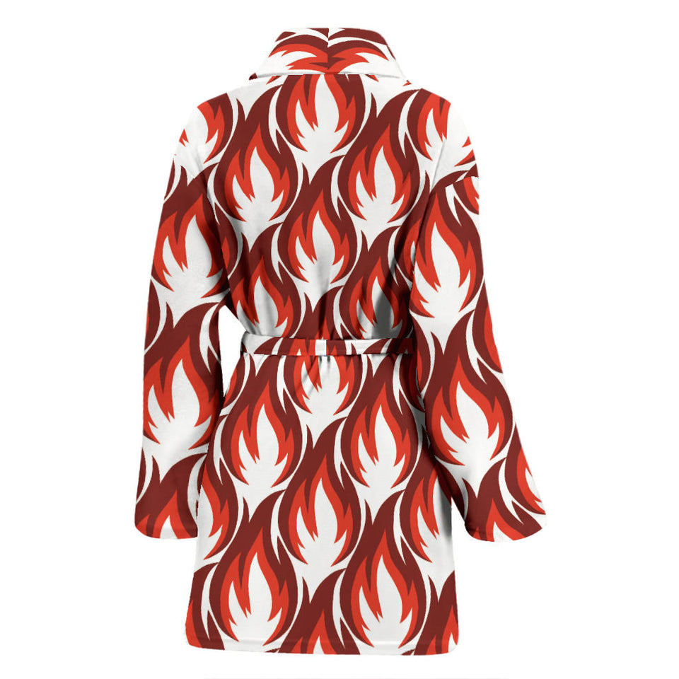 Fire Flame Symbol Design Pattern Women'S Bathrobe