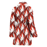 Fire Flame Symbol Design Pattern Women'S Bathrobe
