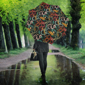 Colorful Snake Plant Pattern Umbrella