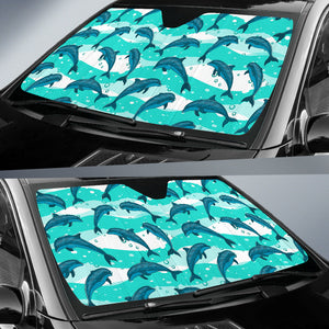 Dolphin Sea Pattern Car Sun Shade