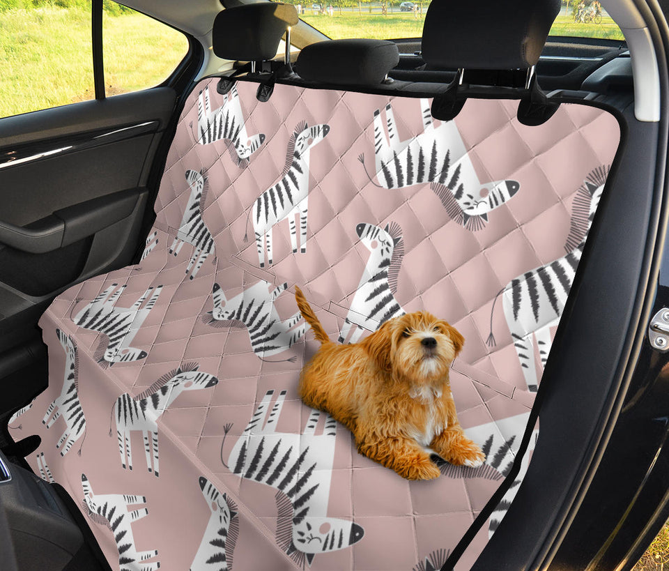 Cute Zebra Pattern Dog Car Seat Covers