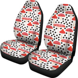 Red Mushroom Dot Pattern Universal Fit Car Seat Covers