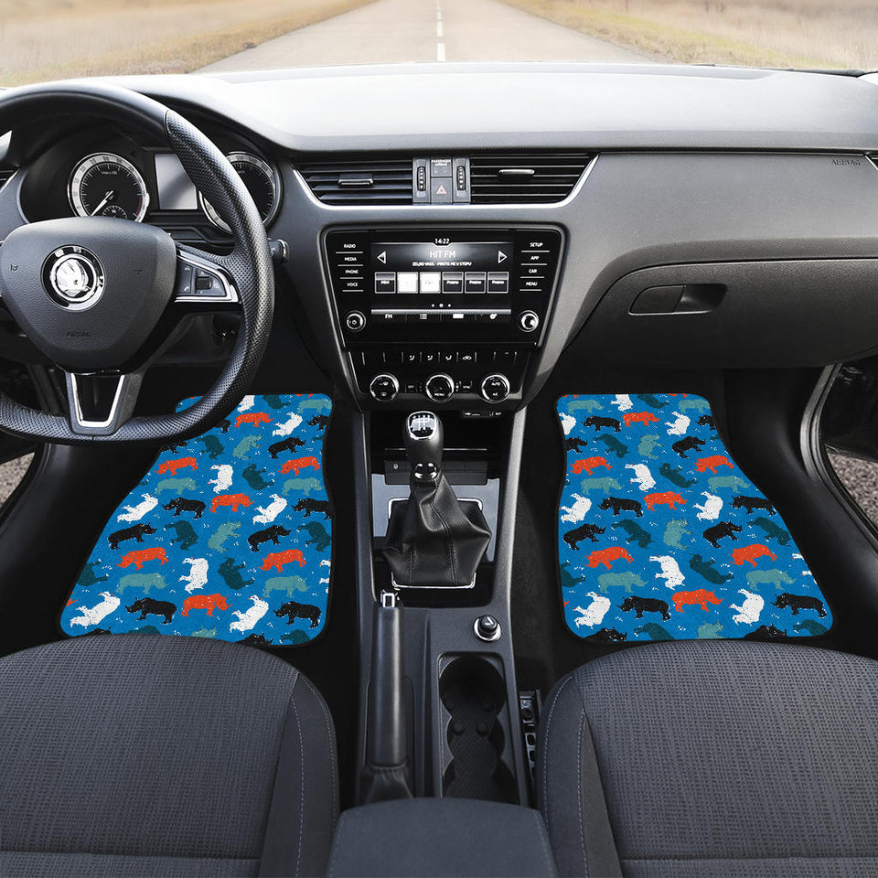 Colorful Rhino Pattern Front Car Mats