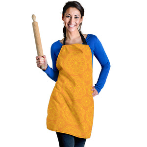 Orange Traditional Indian Element Pattern Adjustable Apron