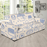 Cute Sushi Icon Pattern Sofa Slipcover