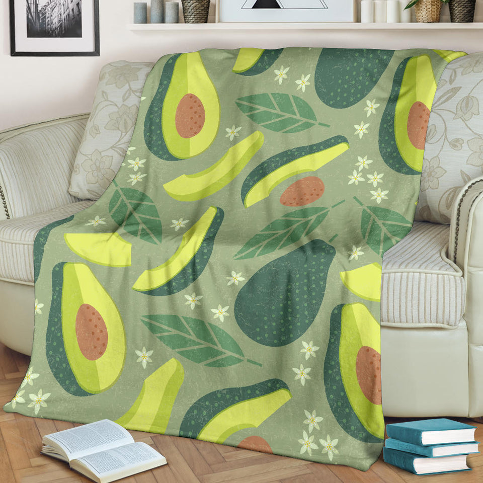Avocado Pattern Premium Blanket