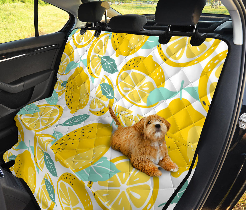 Lemon Design Pattern Dog Car Seat Covers