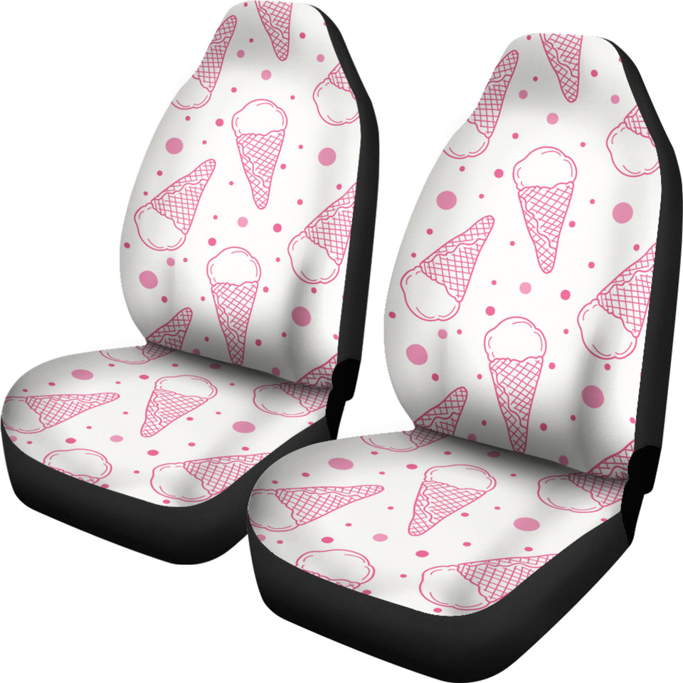 Hand Drawn Ice Cream Pattern Universal Fit Car Seat Covers