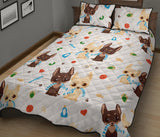 Cute Chihuahua dog pattern Quilt Bed Set