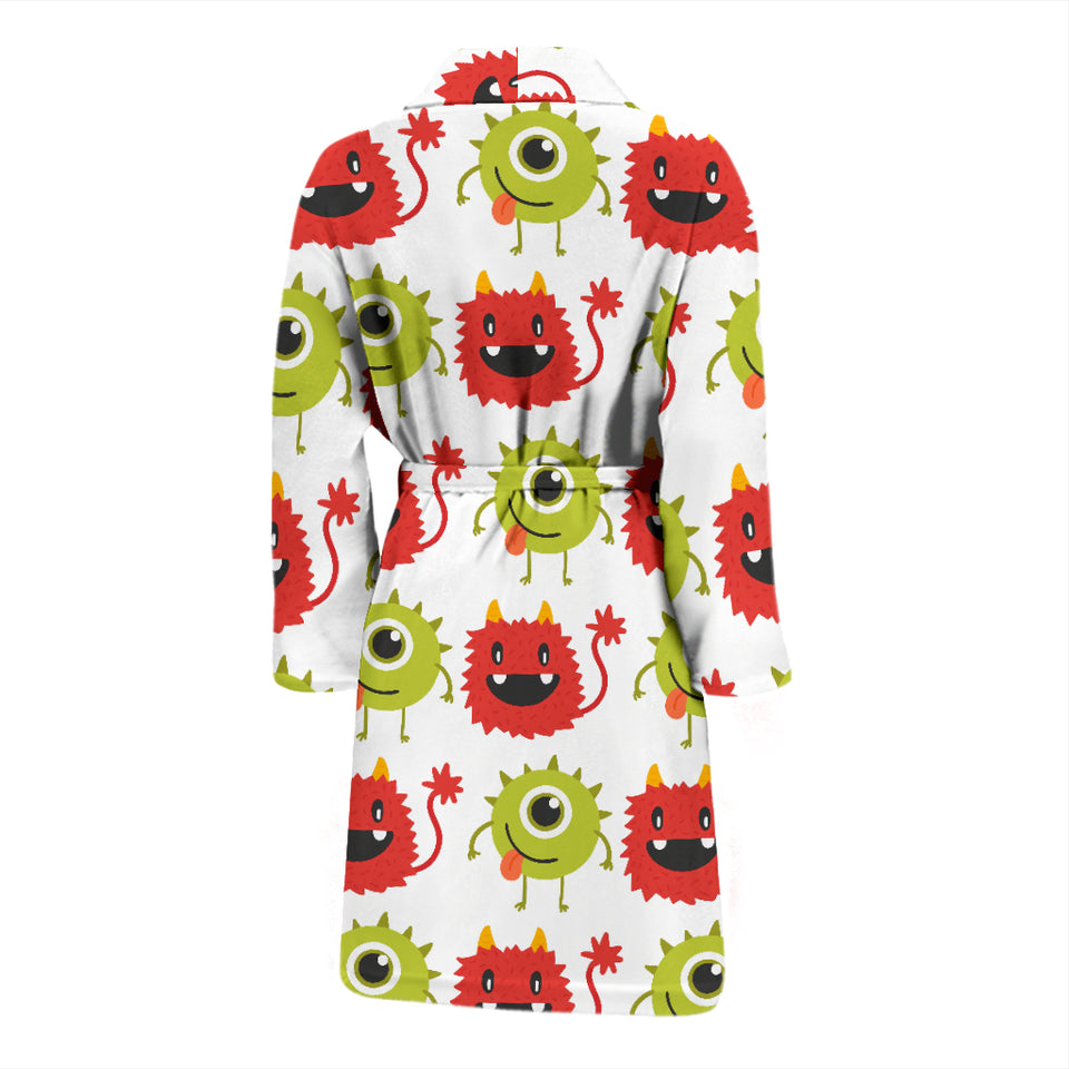 Alien Pattern Print Design 05 Men's Bathrobe