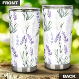 Hand Painting Watercolor Lavender Tumbler