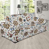Cute Nautical Steering Wheel Anchor Pattern Sofa Slipcover