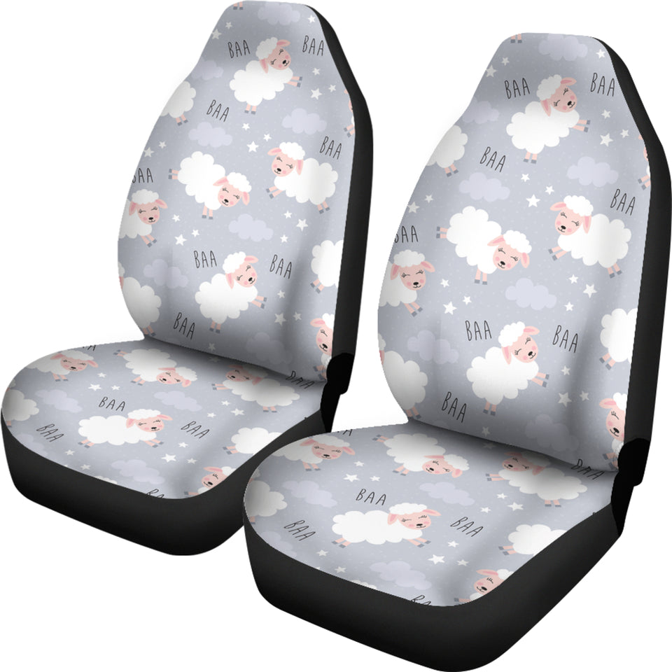 Sweet Dreams Sheep Pattern  Universal Fit Car Seat Covers