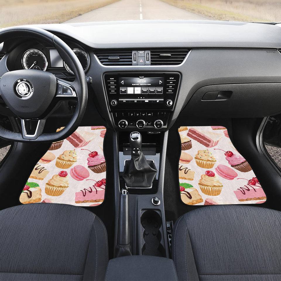 Cake Cupcake Sweets Pattern Front And Back Car Mats
