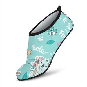 Cute Koalas Blue Background Pattern Aqua Shoes